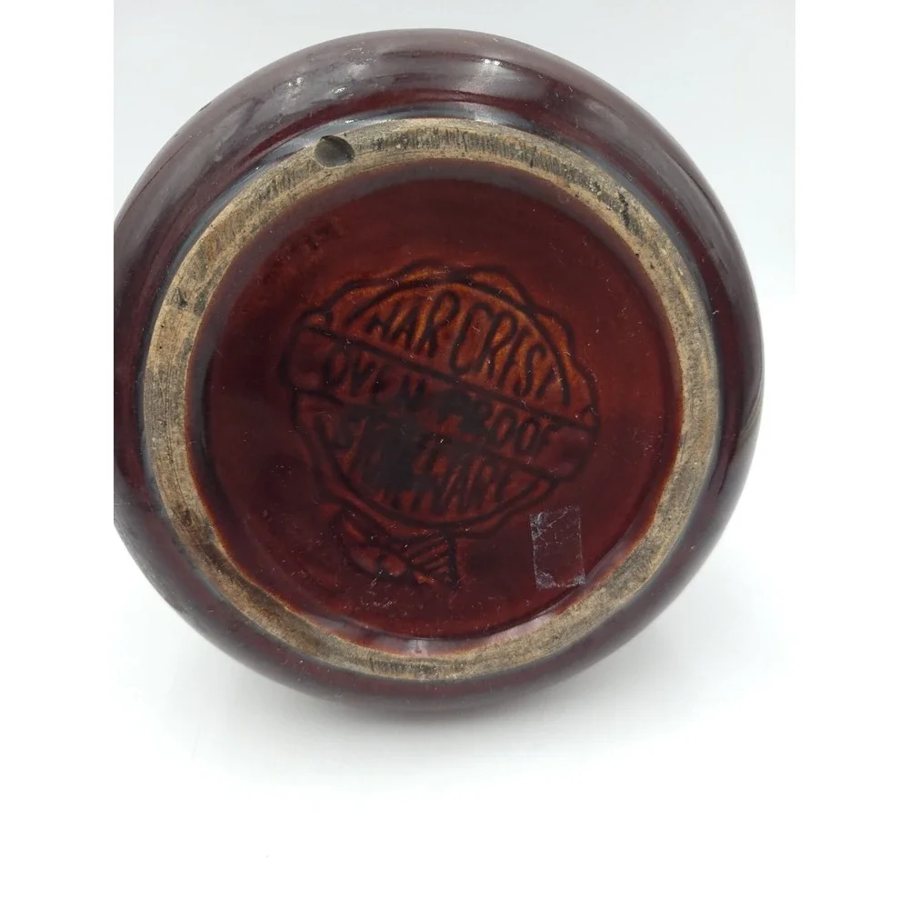 Vtg 1950's Marcrest daisy & dot Brown Stoneware Floral Carafe Decanter Pitcher - Picture 8 of 11